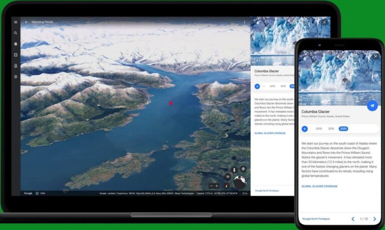 O Google Earth lança recurso de time-lapse do nosso planeta