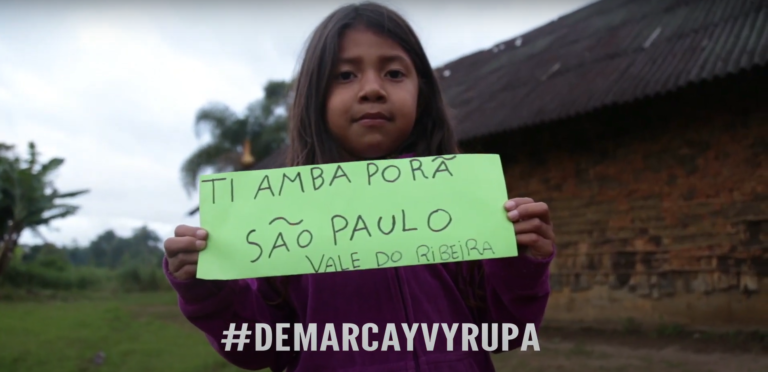 Povo Guarani volta a exigir a demarcação de terra com a campanha #DemarcaYvyrupa