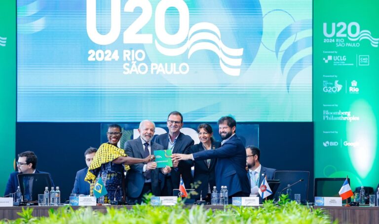 Urban 20 entrega comunicado ao presidente Lula no Rio de Janeiro, destacando papel das cidades no enfrentamento de crises globais